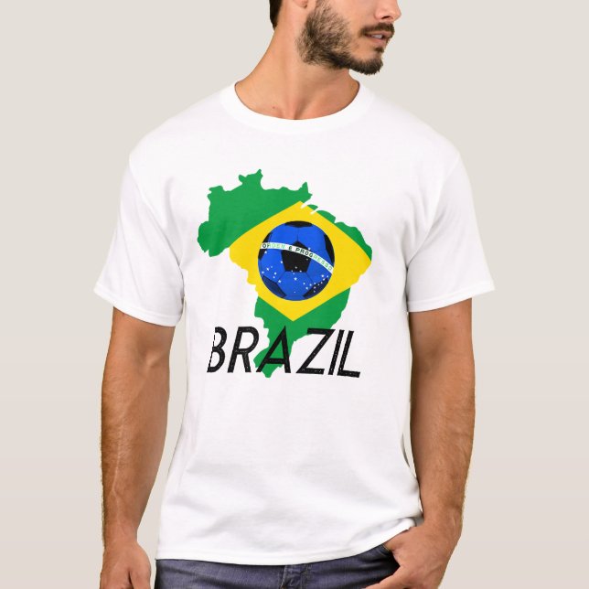 Brasiliens fotbollslag Supporter T T-shirt (Framsida)