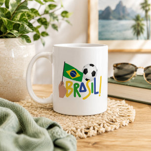Brasiliens fotbollsstolthet kaffemugg