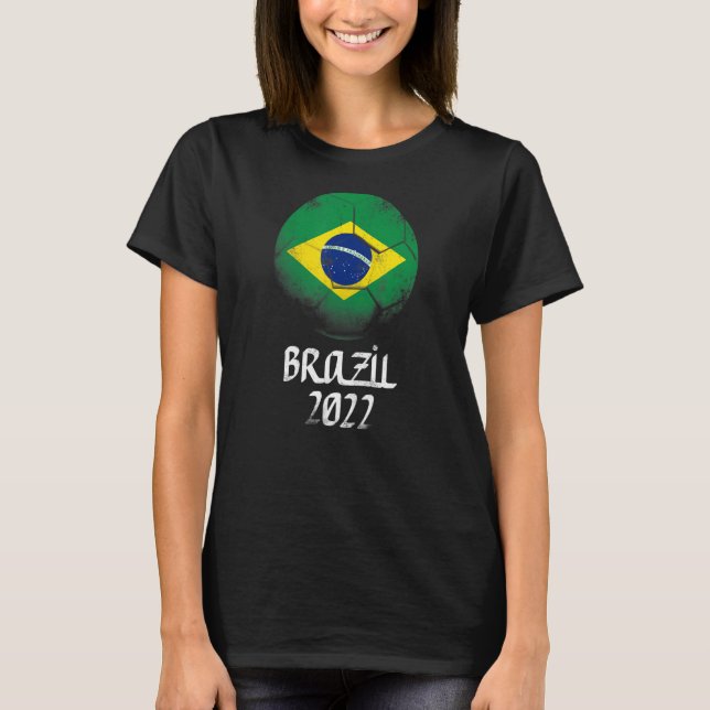 Brasiliens fotbollssupportteam för fotbollsstöd 20 t shirt (Framsida)