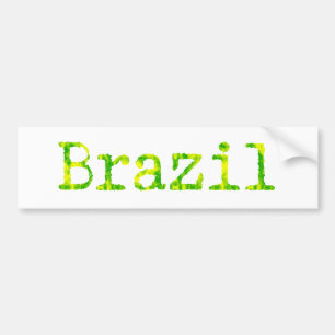 Brasiliens Grönt- och Gult-teckensnitt Bildekal