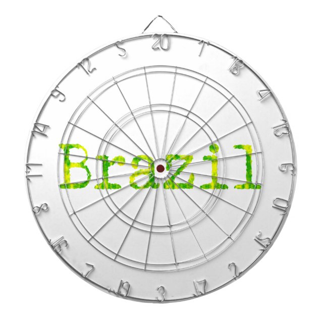 Brasiliens Grönt- och Gult-teckensnitt Darttavla (Framsidan)