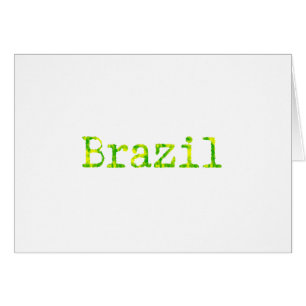 Brasiliens Grönt- och Gult-teckensnitt Hälsningskort