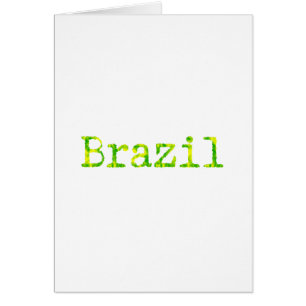 Brasiliens Grönt- och Gult-teckensnitt Hälsningskort
