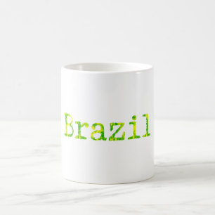 Brasiliens Grönt- och Gult-teckensnitt Kaffemugg