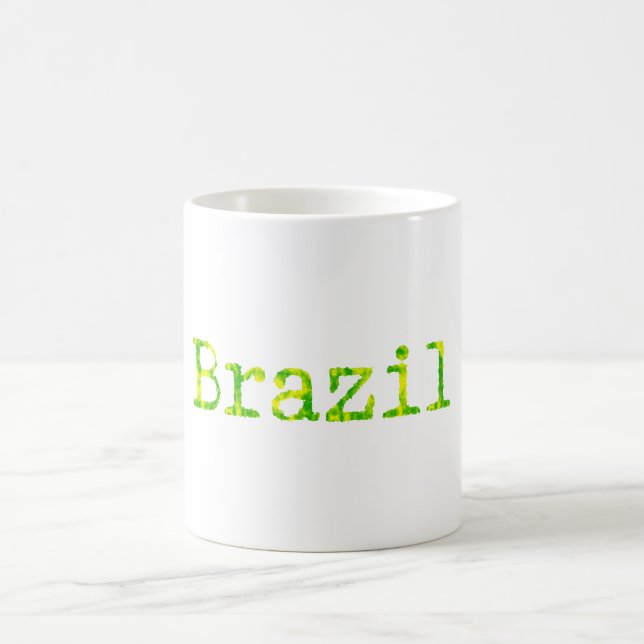 Brasiliens Grönt- och Gult-teckensnitt Kaffemugg (Center)