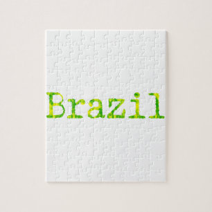 Brasiliens Grönt- och Gult-teckensnitt Pussel