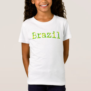 Brasiliens Grönt- och Gult-teckensnitt T Shirt