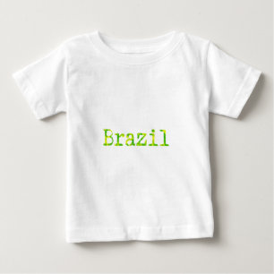 Brasiliens Grönt- och Gult-teckensnitt Tee Shirt