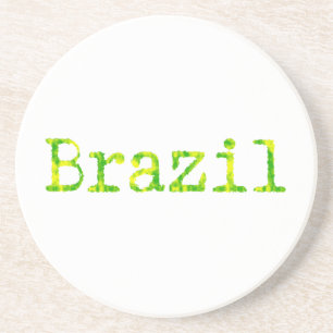 Brasiliens Grönt- och Gult-teckensnitt Underlägg Sandsten