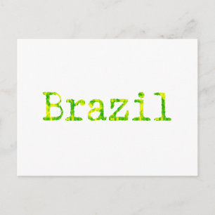 Brasiliens Grönt- och Gult-teckensnitt Vykort