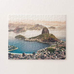 Brasiliens Ikoniska Rio De Janeiro Aerial Panorama Pussel