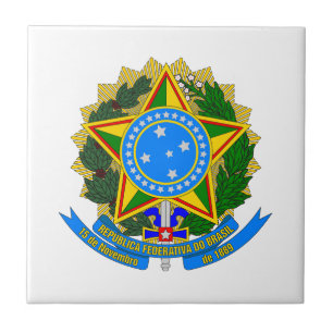 brasiliens landsk coat vapen symbol emblem stjärna kakelplatta