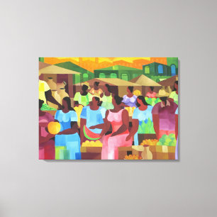 Brasiliens Marknadsmålning Canvas Art