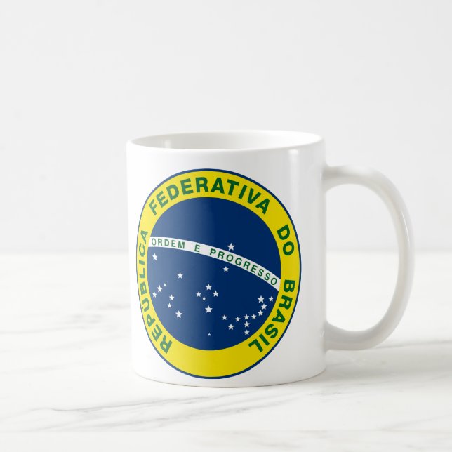 Brasiliens nationalsigill kaffemugg (Höger)