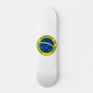 Brasiliens nationalsigill mini skateboard bräda 18,7 cm