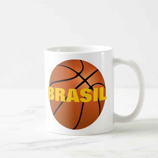 Brasiliens nationella basketgrupp kaffemugg (Höger)