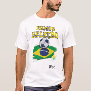 Brasiliens nationella fotbollslag Fläkt Tee 3 Whit