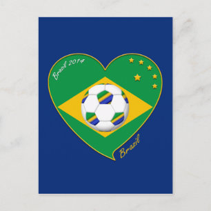 Brasiliens nationella fotbollslag. Fútbol ’BRAZIL’ Vykort