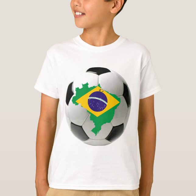 Brasiliens nationella lag t shirt (Framsida)