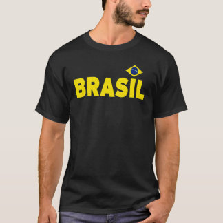 Brasiliens nationella team Brasil Soccer Flagga T Shirt