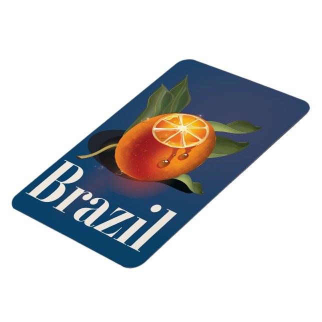 Brasiliens Orangar - reseaffisch Magnet (Vänstra Sidan)