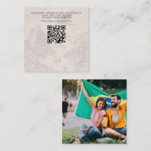 Brasiliens pass Bröllop QR Tilläggskort