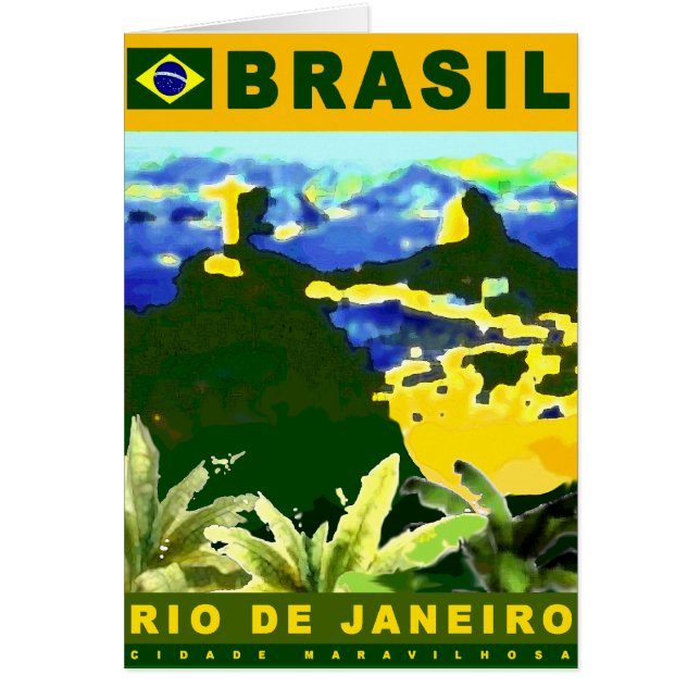 Brasiliens poster design hälsningskort (Framsidan)
