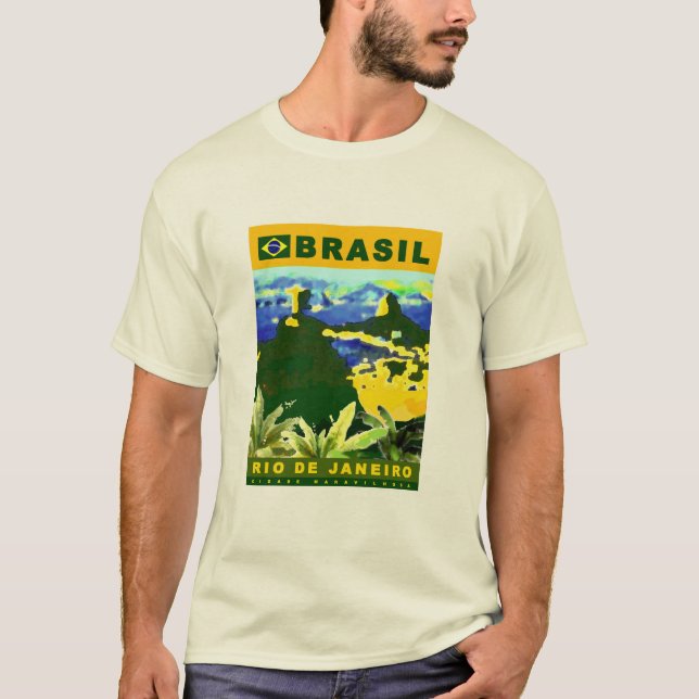 Brasiliens poster design t-shirt (Framsida)