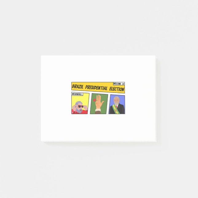 Brasiliens presidentval post-it block (Framsida)
