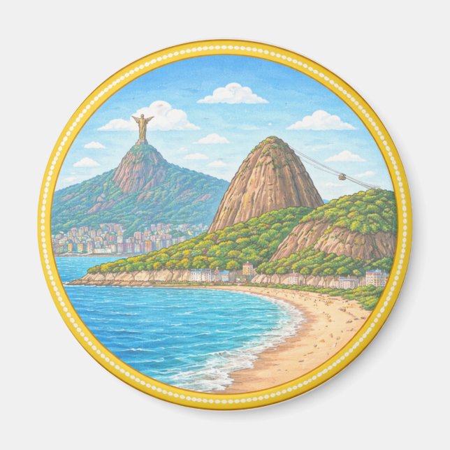 Brasiliens Rio de Janeiro Magnet (Framsidan)