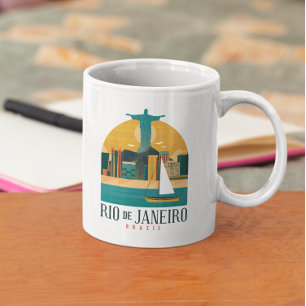 Brasiliens Rio de Janeiro Vintage resor Kaffemugg