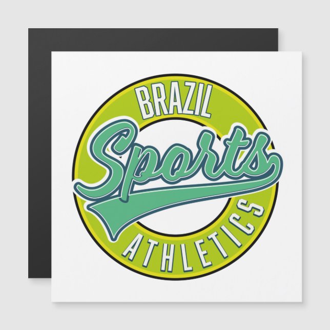 Brasiliens sportsliga logotyp i vintage stil. (Fram/baksida)