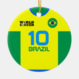 Brasiliens världsfotbollsspelare Jersey Ornament