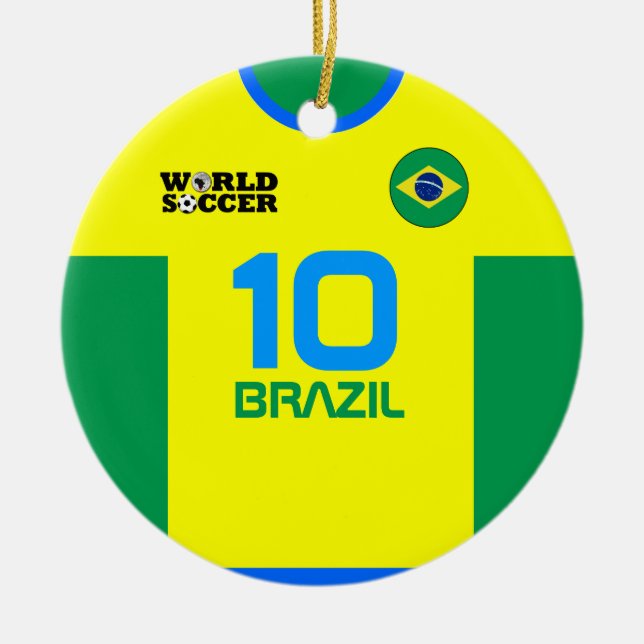 Brasiliens världsfotbollsspelare Jersey Ornament (Framsidan)