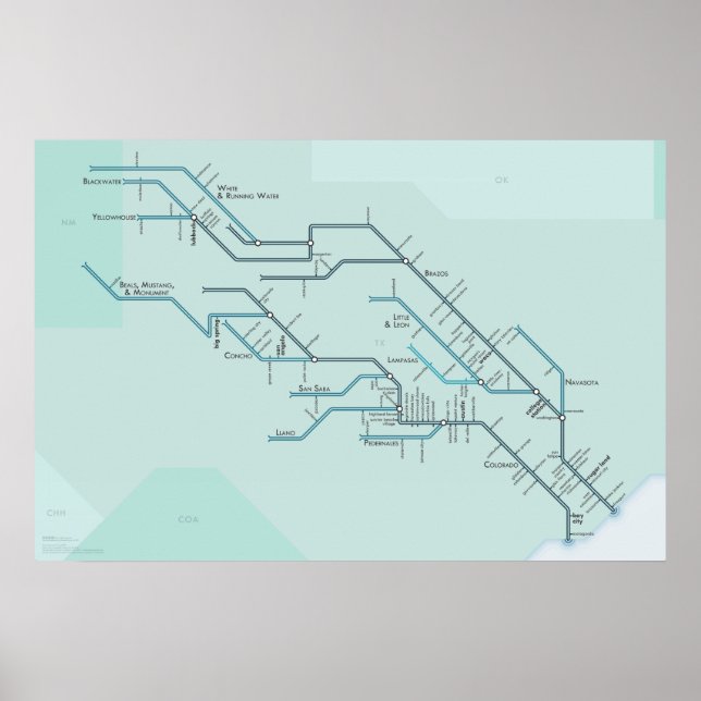 Brasilios och Colorado Rivers Poster (Framsidan)