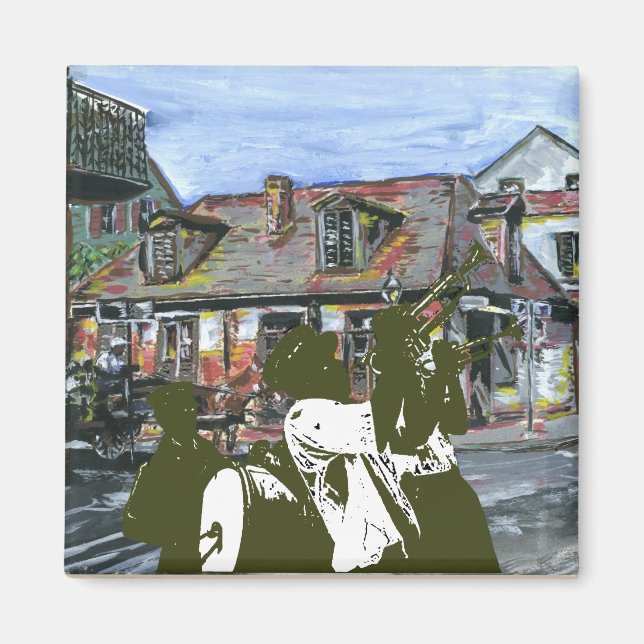 Brass Band at Blacksmith Shop Magnet (Framsidan)