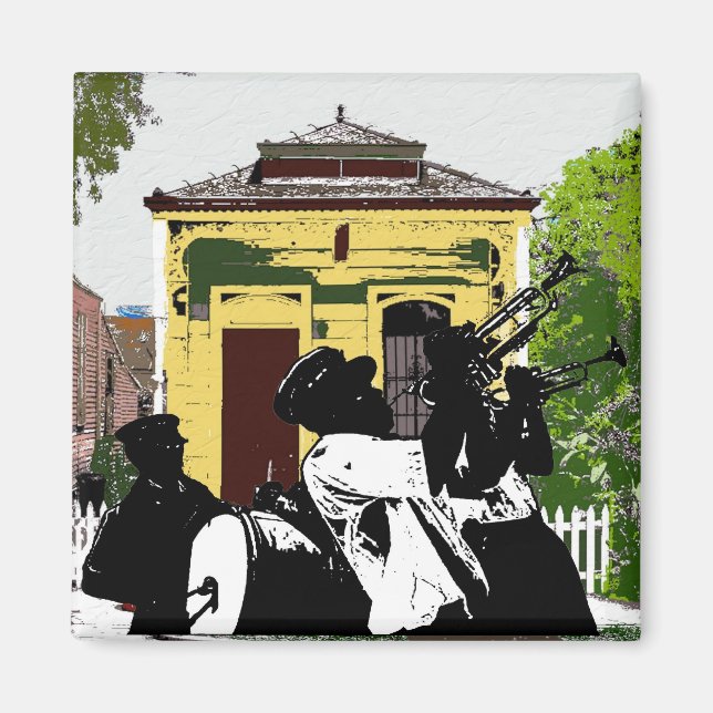 Brass Band i Pistol House Magnet (Framsidan)