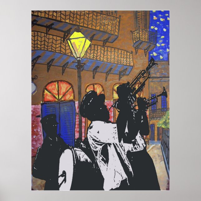 Brass Band vid Pirater Alley Poster (Framsidan)