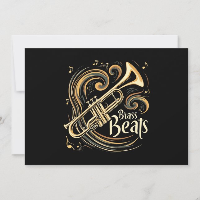 Brass Beats Trumpet Player Groove Inbjudningar (Framsida)