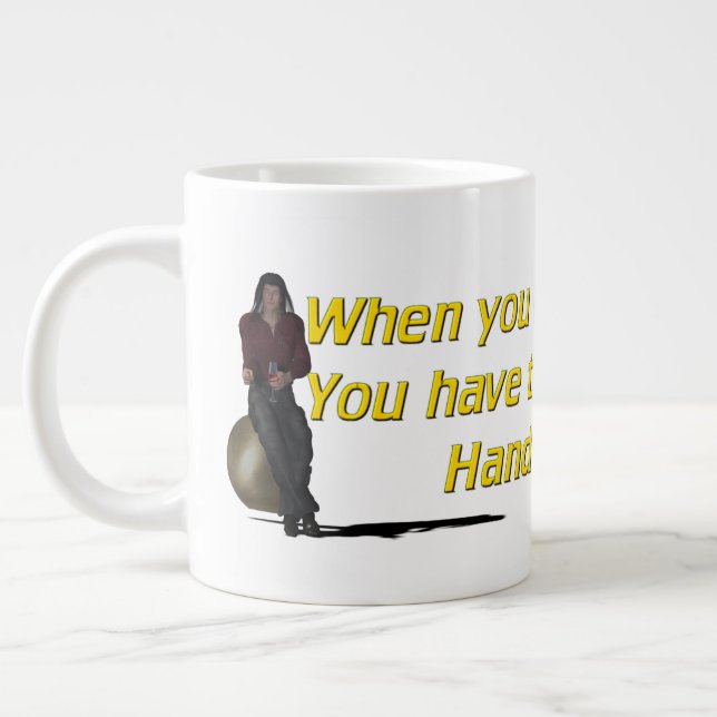 Brass Bollar Jumbo Mugg (Vänster)