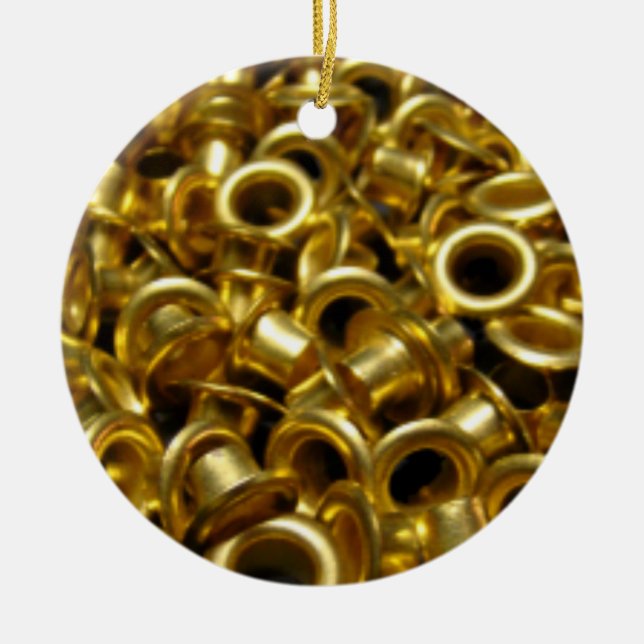 Brass Grommets Träd Ornamet Julgransprydnad Keramik (Framsidan)