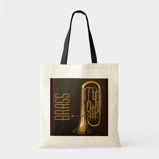 Brass Horn Tote Bag Tygkasse (Framsidan)
