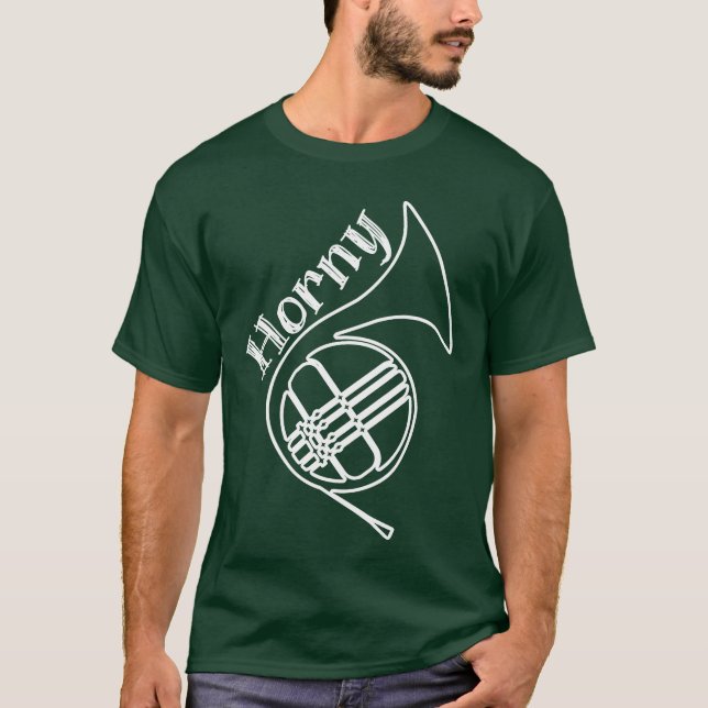Brass Instrument Orchestra French Horn boy T Shirt (Framsida)