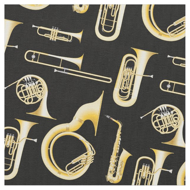 Brass Instruments Band Music Musician Rumsdekan Tyg (Närbild)