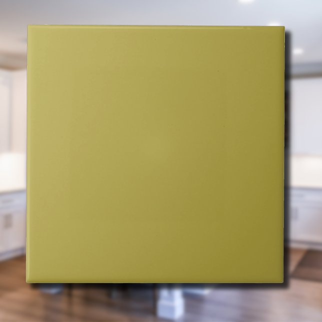 Brass Metallic Solid Färg | Klassisk Elegant Kakelplatta (Skapare uppladdad)