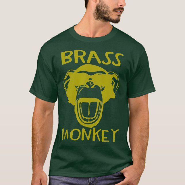 Brass Monkey - Funny Music T Shirt (Framsida)