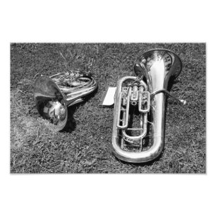 Brass musikinstrument fototryck