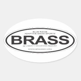 BRASS Sticker Ovalt Klistermärke