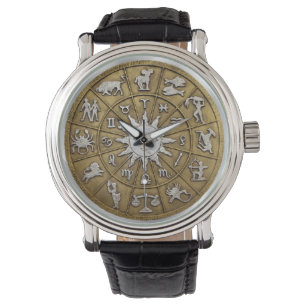 Brass Zodiac Wheel Armbandsur