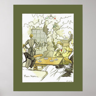 Brasserie à Femmes~Kvinnor i Brasserie~Pierre Vida Poster
